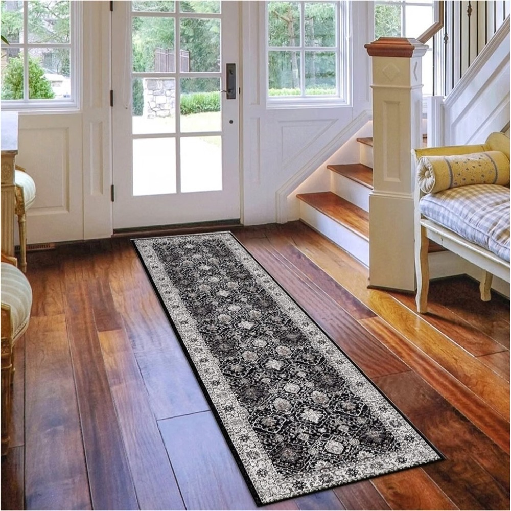 2x6 ft Washable Hallway Runner Rug: Non-Slip Kitchen Runners – Modern Abstract